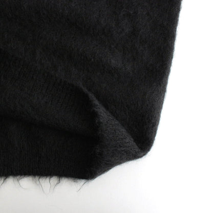 BRUSHED SUPER KID MOHAIR KNIT P/O #INK BLACK [A24AP05KM]