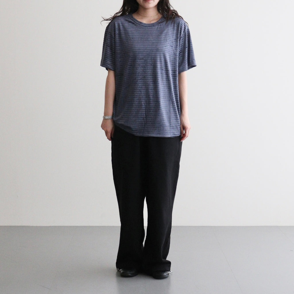 Velour Border T-Shirt #BLUE [I26SS-CUT14]