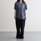 Velour Border T-Shirt #BLUE [I26SS-CUT14]
