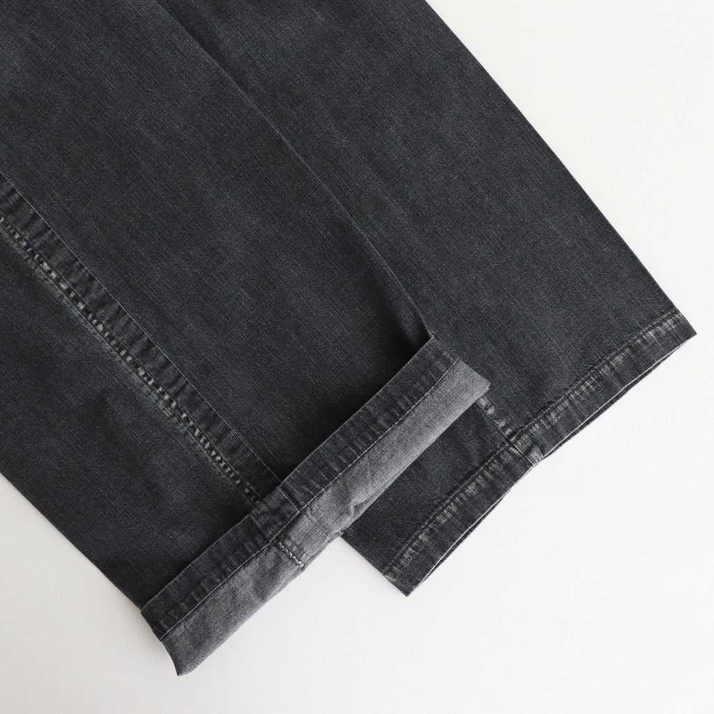 LIGHT-WEIGHT DENIM 1TUCK WIDE BAKER PANTS #BLACK [YK25SS0931P]