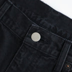 SULFUR DYED OXFORD VINTAGE WIDE PANTS #BLACK [ST.1395]