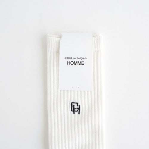綿パイル刺繍ソックス #WHITE [HQ-K501-051]