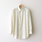 SUPER FINE WOOL STRIPE SHIRT #IVORY STRIPE [A25SS02WW]