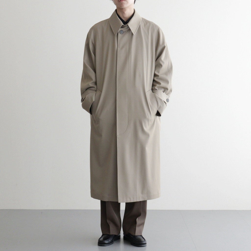 LIGHT WOOL MAX GABARDINE COAT #KHAKI BEIGE CHAMBRAY [A26SC01MG]