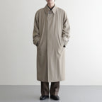 LIGHT WOOL MAX GABARDINE COAT #KHAKI BEIGE CHAMBRAY [A26SC01MG]