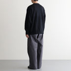 WOOL/ALPACA KNIT CREW NECK LS #BLACK [ST.1294]