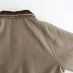 WOOL FULLING FLANNEL PADDED OVER BLOUSON #TOP BROWN [A25AB02CF]