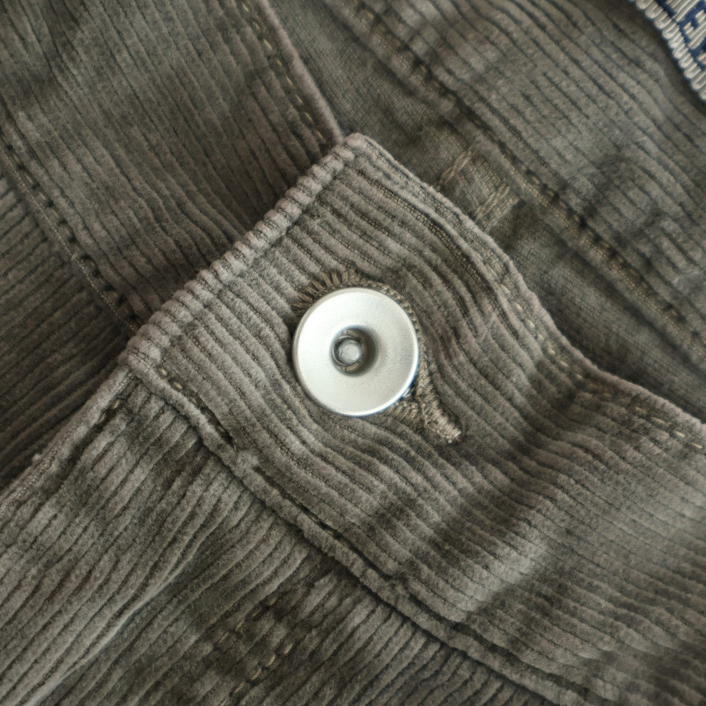 PIGMENT DYED FINX CORDUROY WIDE 5P PANTS #OLIVE BROWN [A25AP02FC]