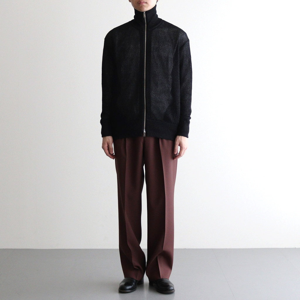 WASHI RAYON SHEER DRIVERS KNIT #BLACK [YK25SS0962S]