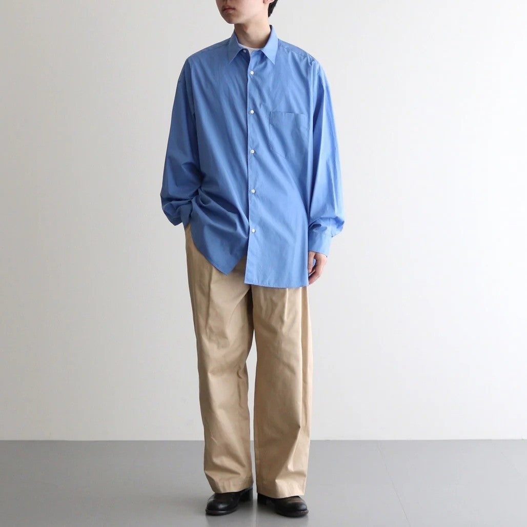 Broad L/S Oversized Regular Collar Shirt #BLUE [GM253-50001B]