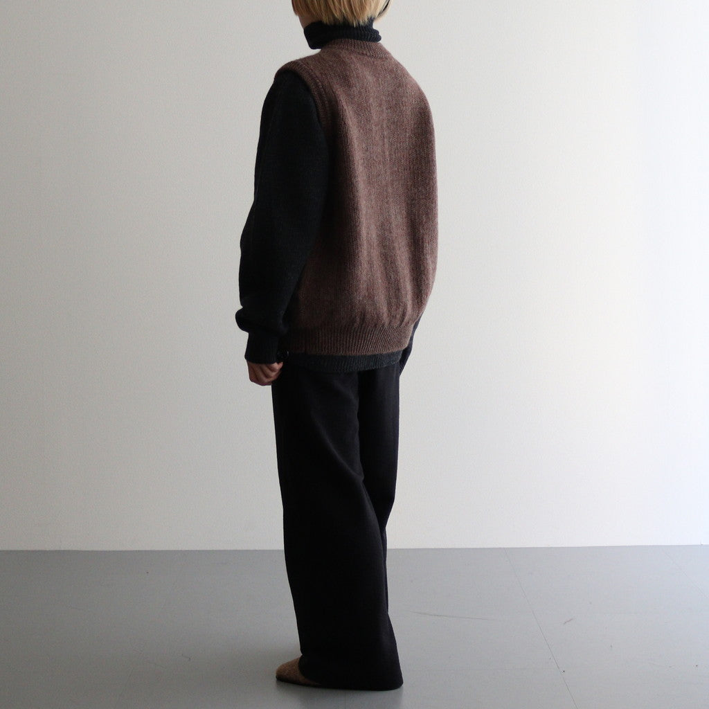 L-G Zip-up Vest #Brown [2403-020]