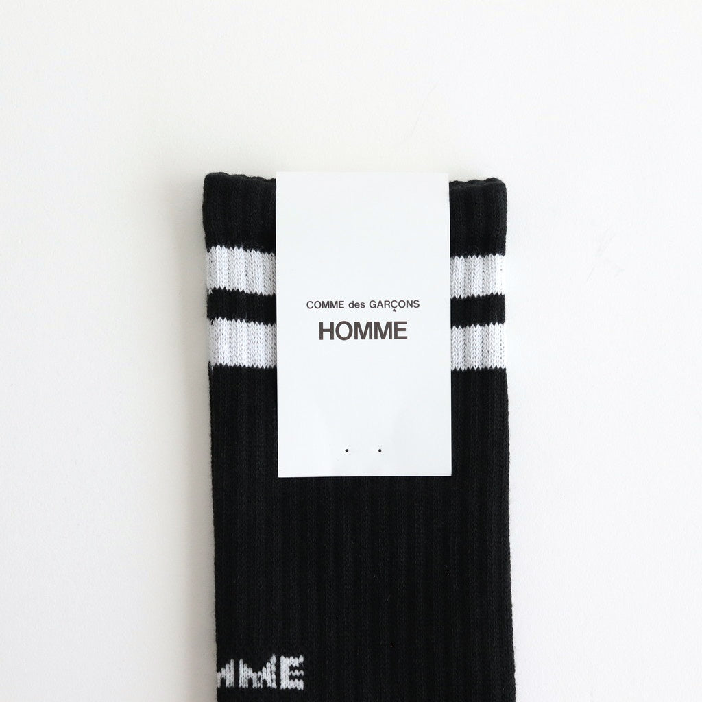綿パイルライン入りソックス #BLACK [HO-K502-051]