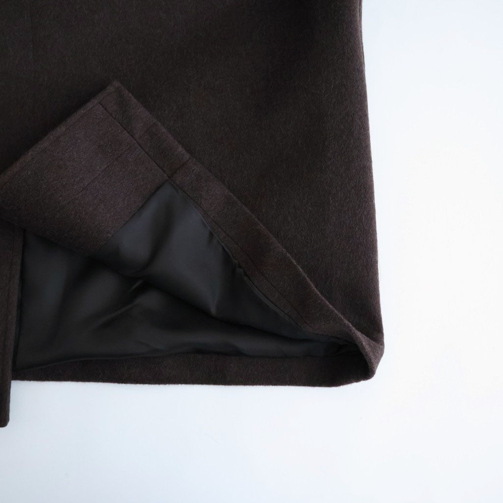 SUPER FINE WOOL MOSSER SHAWL COLLAR COAT #TOP BROWN [A26AC02WM]