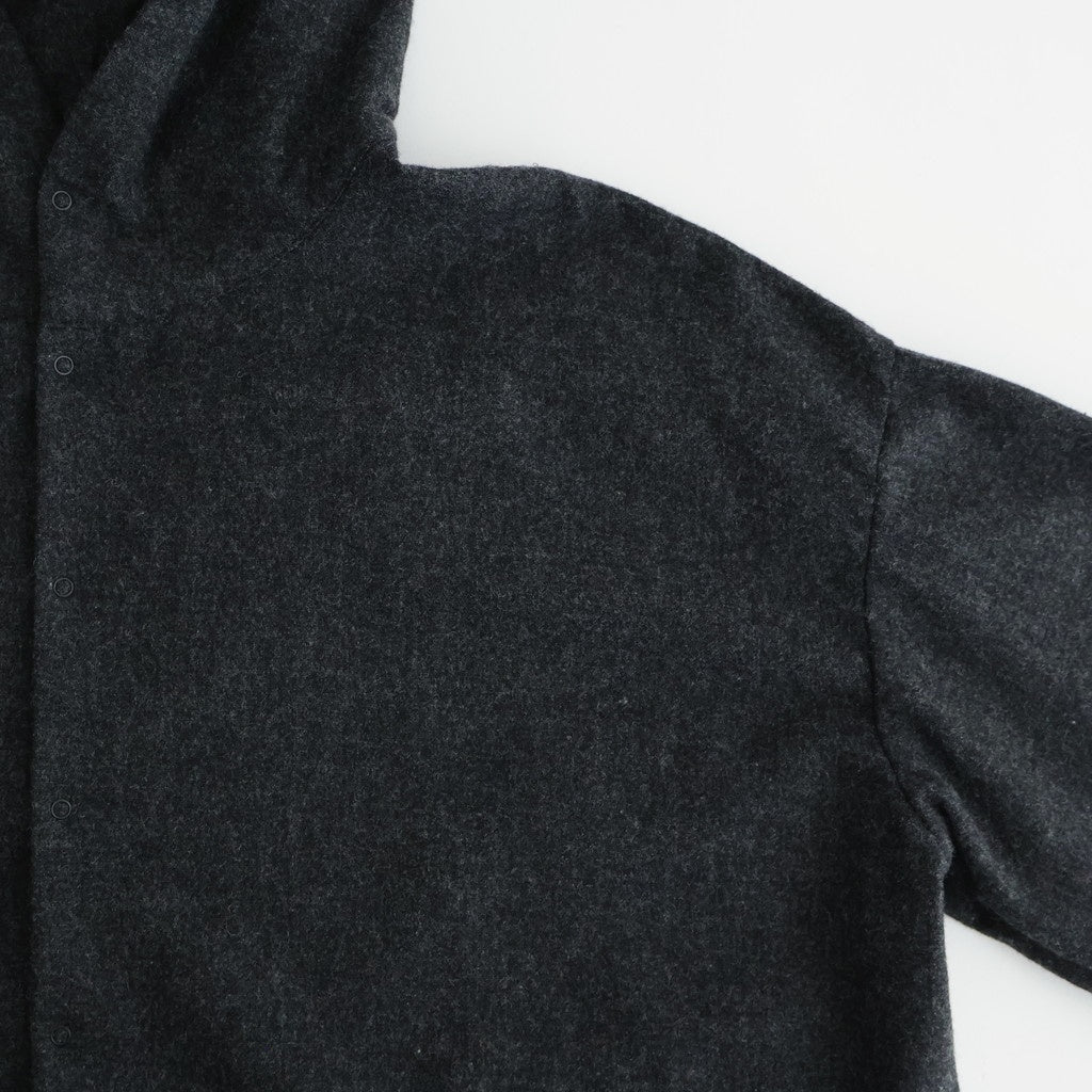縮絨ウールワイドフーディー #CHARCOAL GRAY [D225-T391]