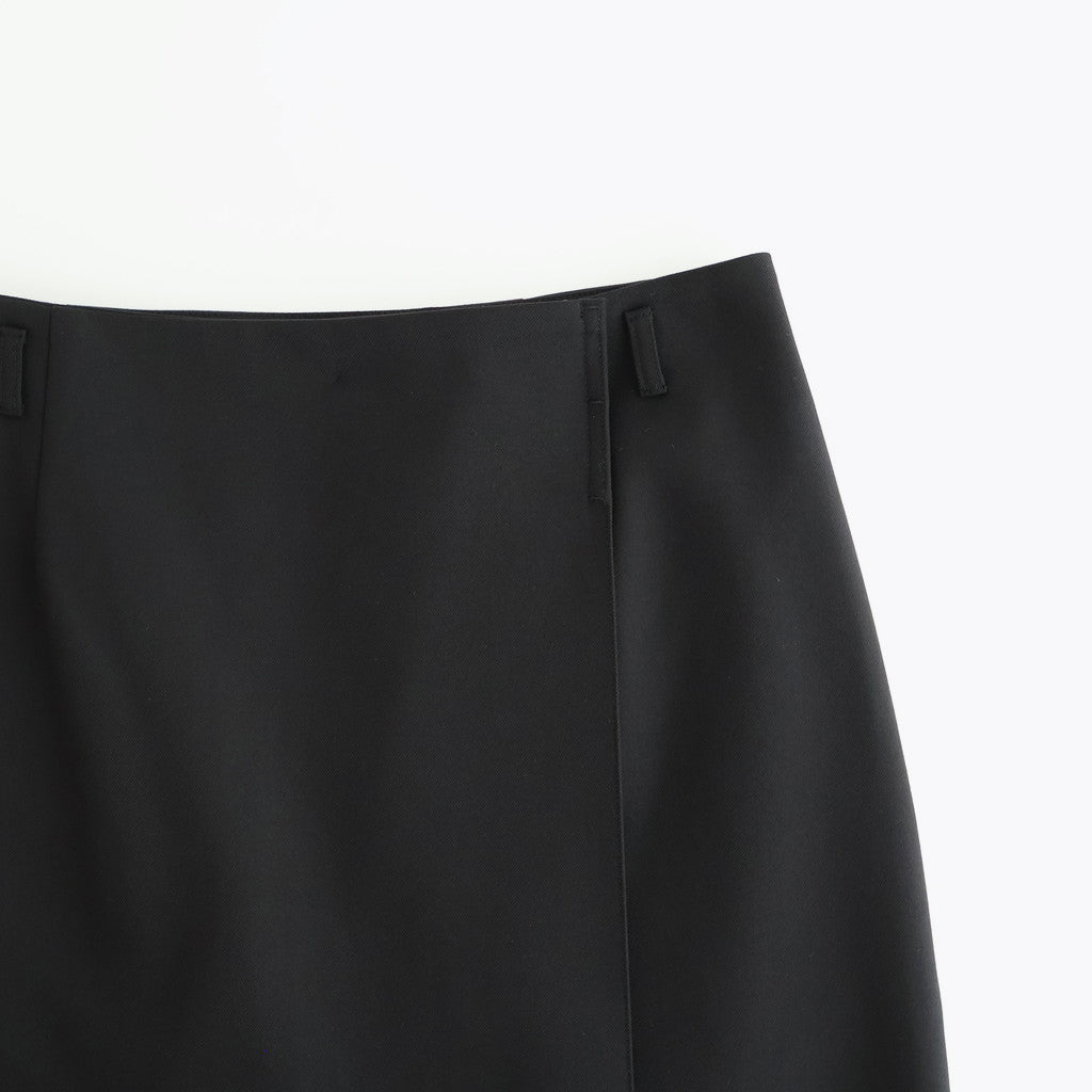 Twill Wrap Skirt #BLK [12520802]