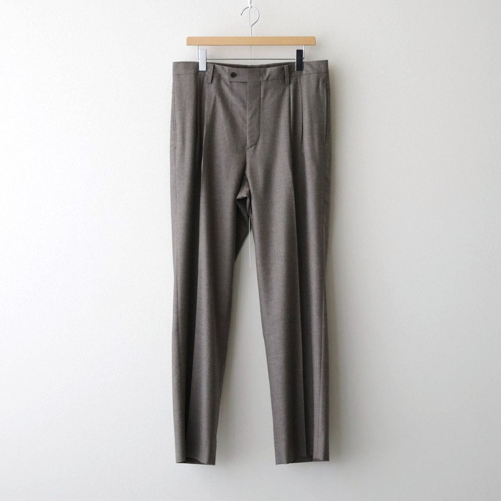 SUPER LIGHT WOOL TWO-TUCK SLACKS #TOP BROWN [A26AP03OS]