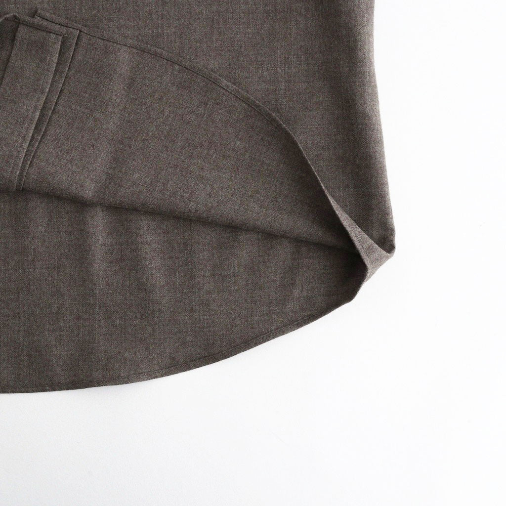 SUPER LIGHT WOOL SHIRT #TOP BROWN [A26AS02OS]