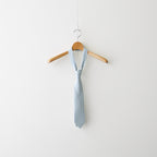 SUPER FINE WOOL STRIPE TIE #SAX BLUE STRIPE [A26ST03WW]