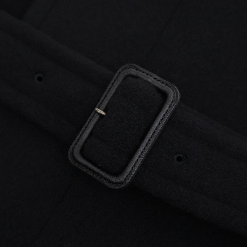 SUPER FINE WOOL MOSSER SOUTIEN COLLAR COAT #BLACK [A25AC04WM]