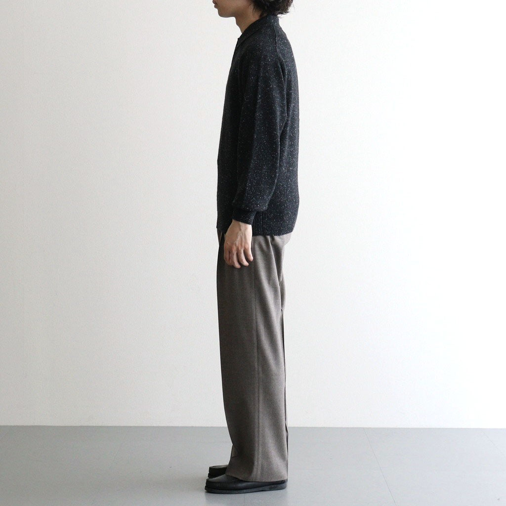 CASHMERE NEP KNIT POLO #MIX BLACK [A26AP02NE]
