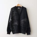 Abstract Jaquard Mohair Cardigan #BLACK [YK26SS01235S]