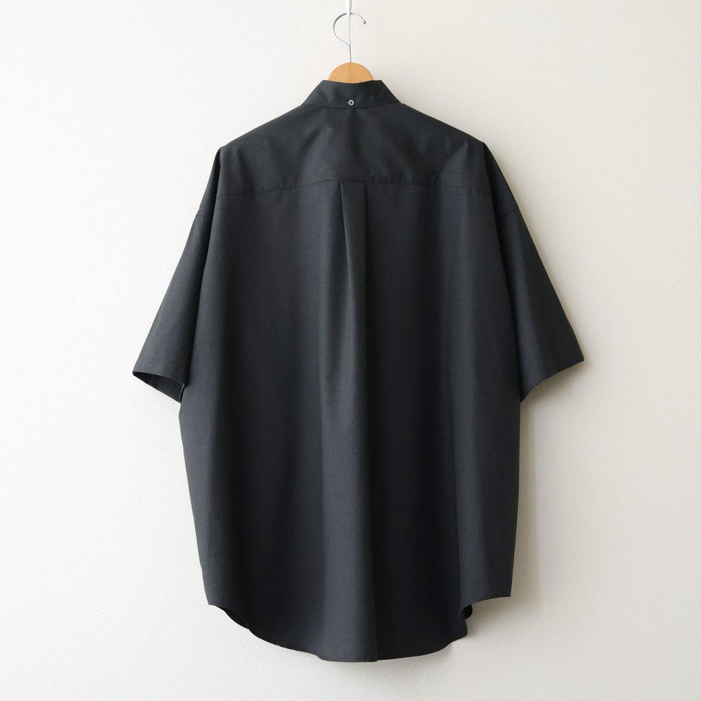 Fine Wool Heather Oversized S/S B.D. Shirt #CHARCOAL [GM261-50319]