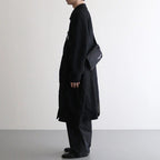 ウールサージ 製品縮絨コート #BLACK [HR-C101-051]