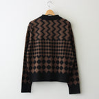 KUBA KNIT SWEATER #BLACK & BROWN [2541000601]