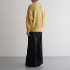 SILK MOHAIR PULLOVER SWEATER #YELLOW [YK24SS0671S]