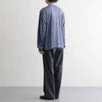 Velour Border Long Sleeve Tee #BLUE [I26SS-CUT13]