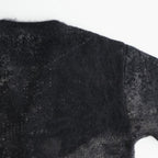 Abstract Jaquard Mohair Cardigan #BLACK [YK26SS01235S]