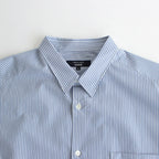 綿ストライプ L/S シャツ #NAVY×SAX×WHITE [HO-B007-051]