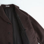 SUPER FINE WOOL MOSSER SHAWL COLLAR COAT #TOP BROWN [A26AC02WM]
