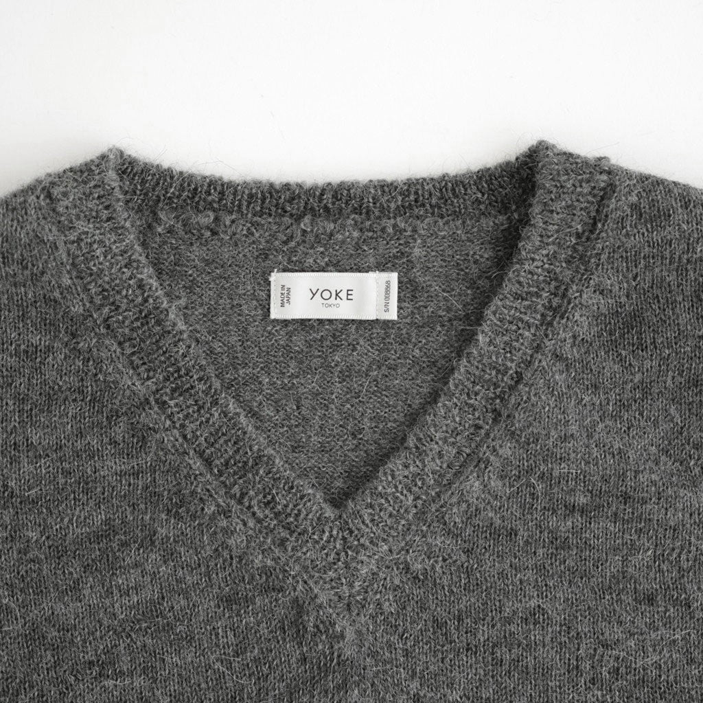 Baby Alpaca V-neck Sweater #M.Gray [YK26FW01379S]