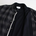 OVERSIZED LAYERED SHIRT #NAVY CHECK [ST.547-2]