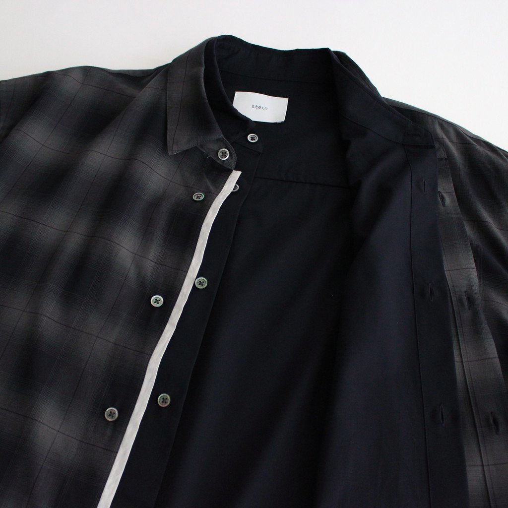 OVERSIZED LAYERED SHIRT #NAVY CHECK [ST.547-2]