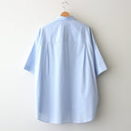 SIDOGRAS S/S Oversized Regular Collar Shirt #SAX STRIPE [GM252-50012]