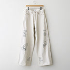 TATTOO FLASH PRINT MODERN DENIM WIDE CUT #ECRU [26440414]