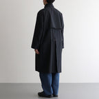 STAND COLLAR ZIP COAT #d.navy [15505]