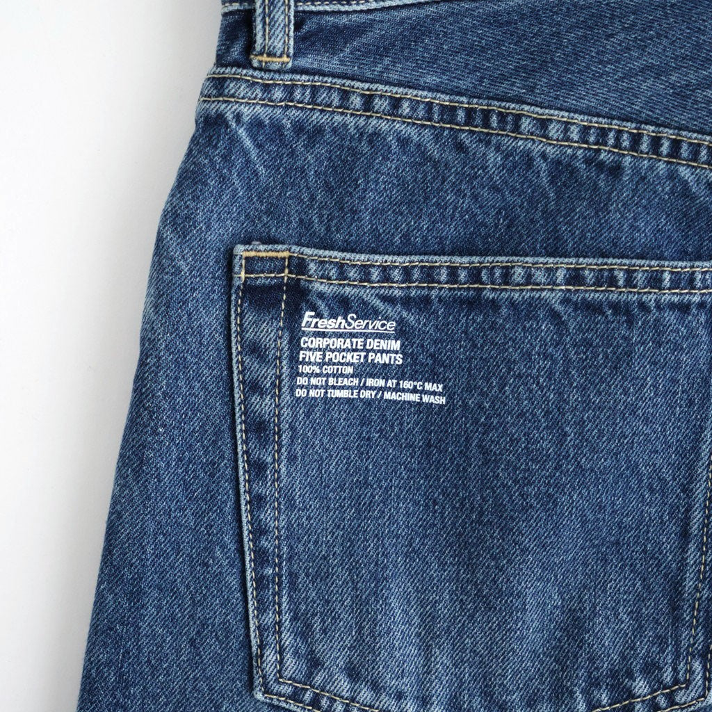 CORPORATE DENIM FIVE POCKET PANTS #DARK WASH [FSC263-40156FB]
