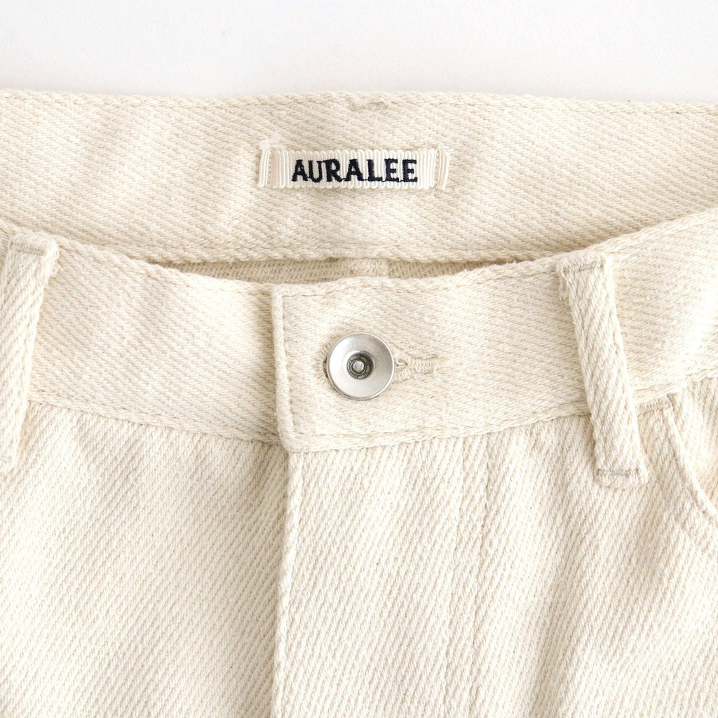 SILK NEP DENIM 5P WIDE PANTS #IVORY WHITE [A26AP02SD]