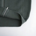 BATONER ウール梳毛片畔 ジップカーディガン #KHAKI [HR-N003-051]
