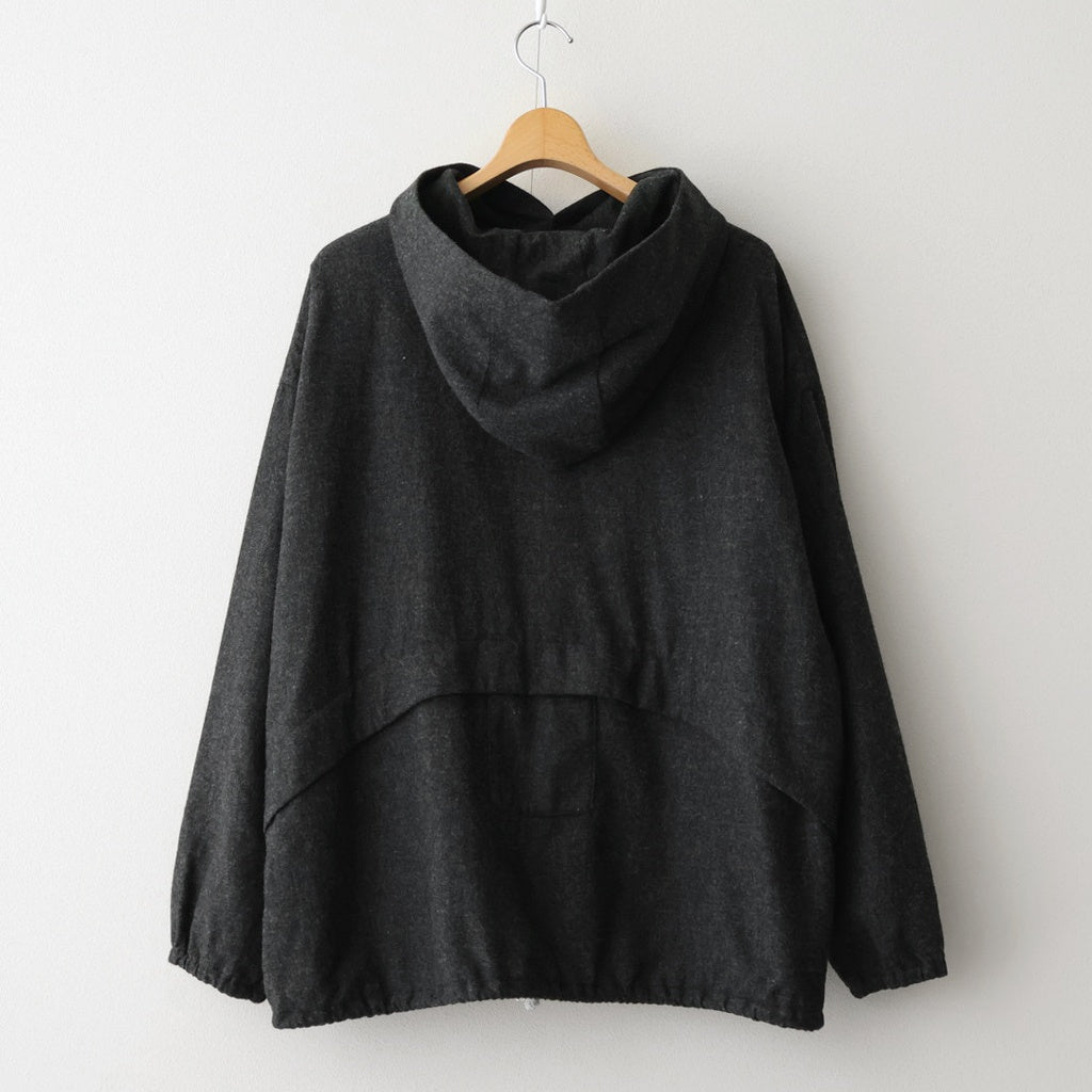 縮絨ウールワイドフーディー #CHARCOAL GRAY [D225-T391]