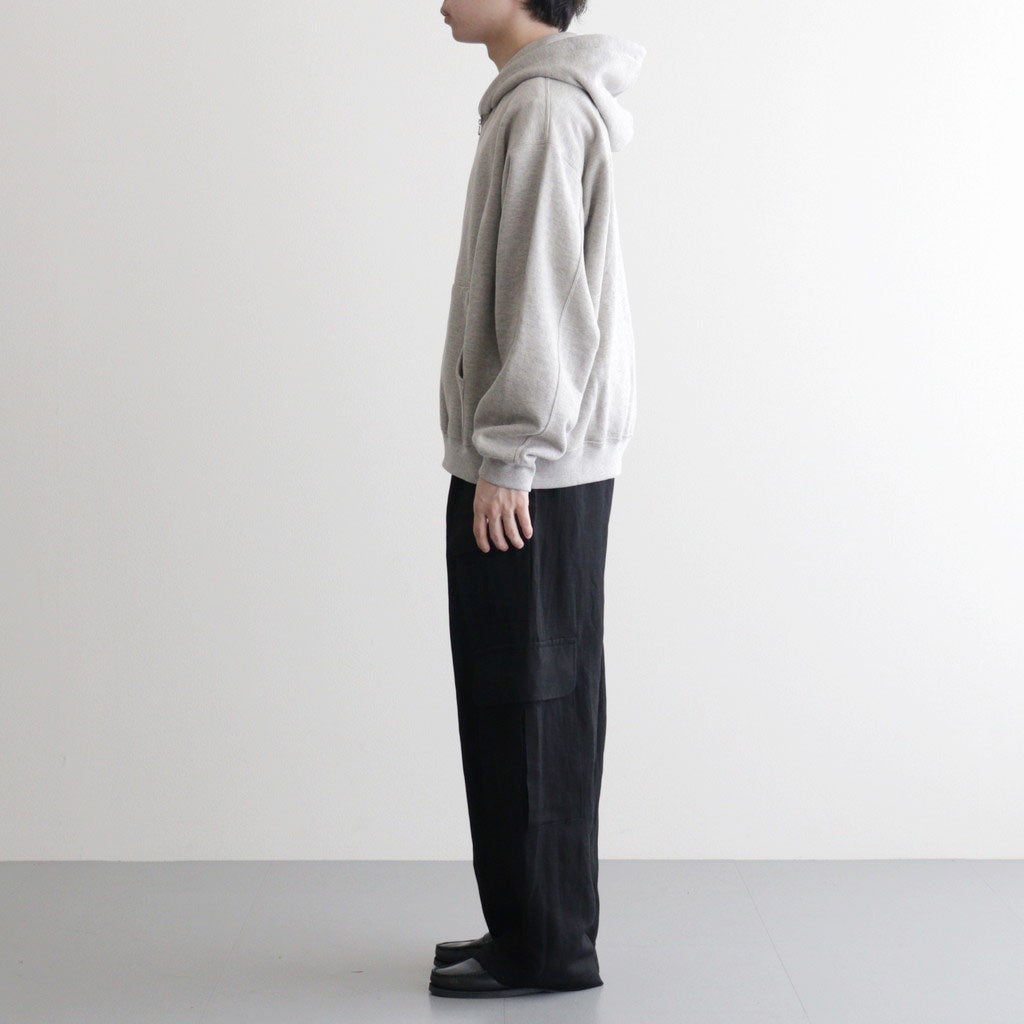 COTTON CASHMERE SWEAT ZIP HOODY #GREY [ST.1469]