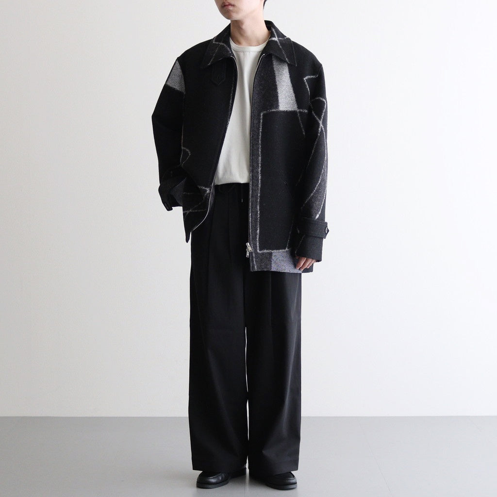 JACQUARD ZIP BLOUSON #BLACK [YK23FW0525B]