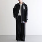 JACQUARD ZIP BLOUSON #BLACK [YK23FW0525B]