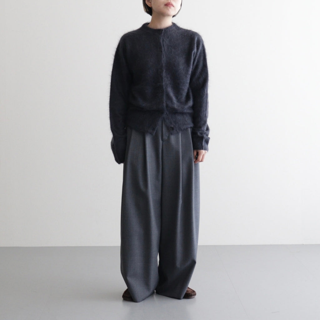 ROYAL CASHMERE FUR CREWNECK CARDIGAN #CHARCOAL GRAY(004) [KRAGGW0903]