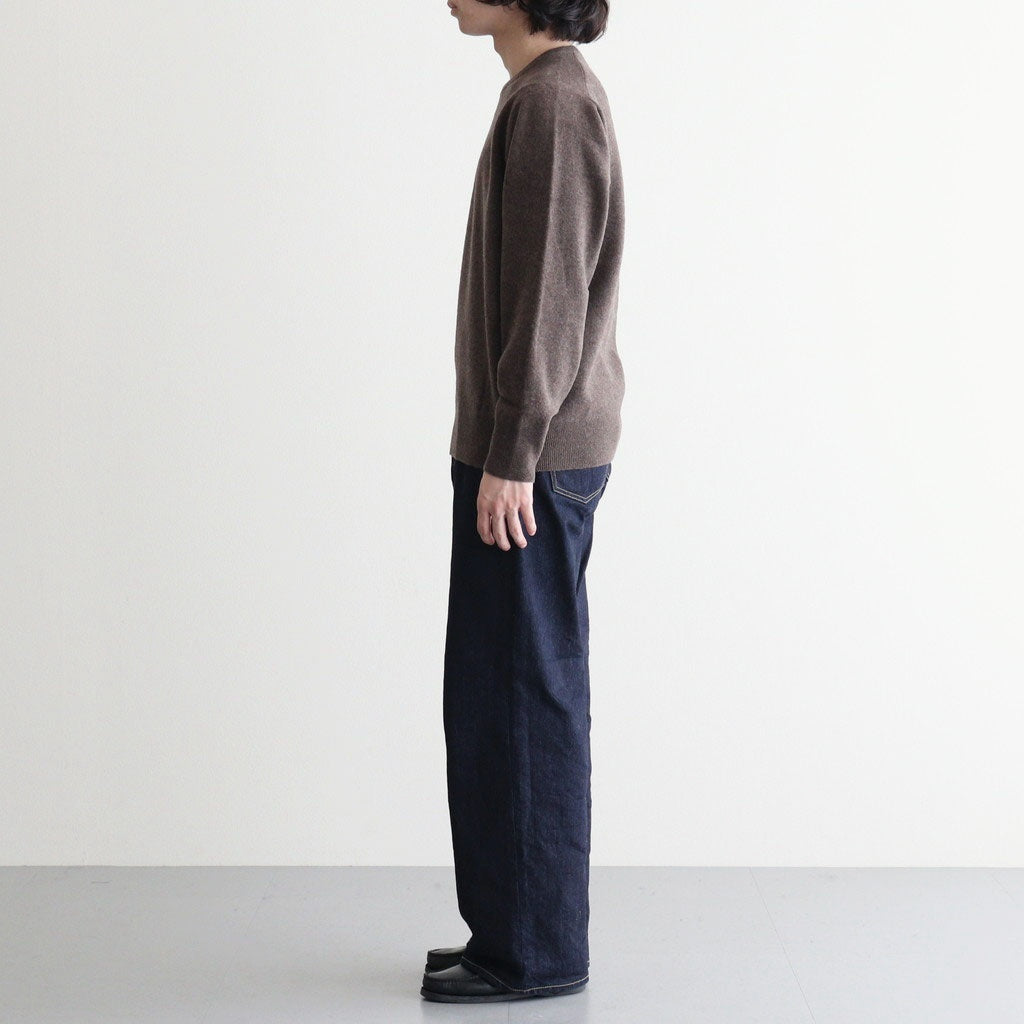 EXTRA FINE WOOL KNIT CREW NECK LS #MOCHA [ST.1634]