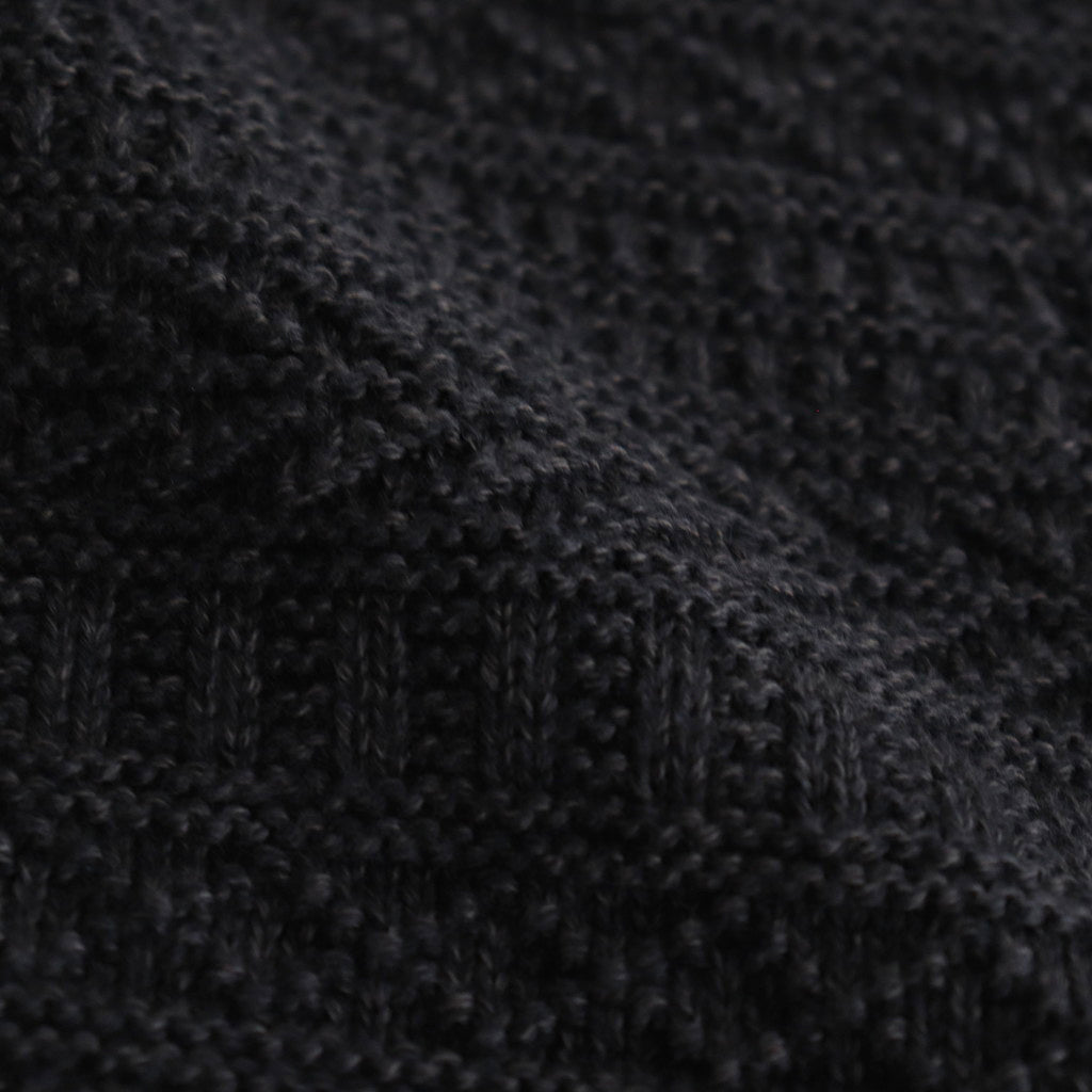 Fair Isle Links Knit #Black [2403-005]