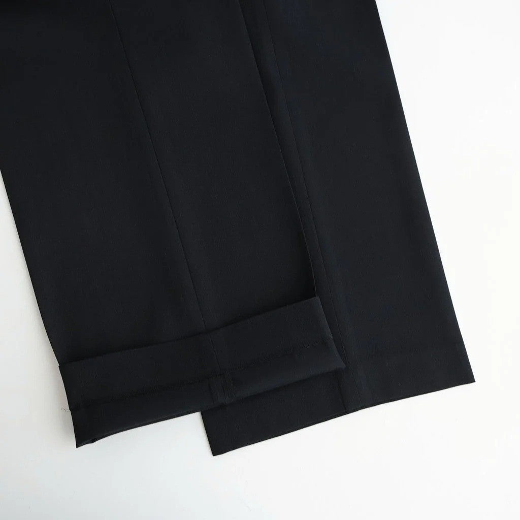 LIGHT WOOL MAX GABARDINE SLACKS #TOP BLACK [A26AP05MG]